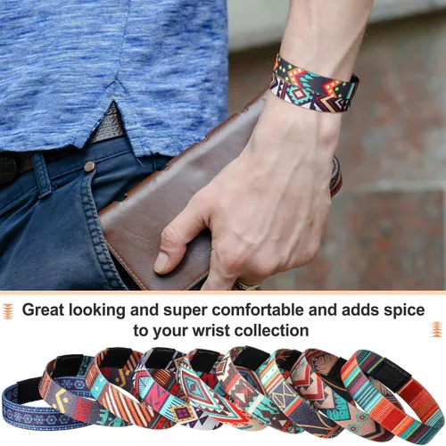 Vista 6 de Cunno 15 pulseras de la amistad de verano para mujer, ajustables, impermeables, reversibles, elásticas, sueltas, bohemias, elegantes, unisex