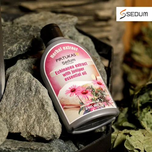 Vista 6 de Sedum Extracto de hierbas naturales para sauna, masaje, remojo de escoba - Infusión de sauna con extracto de equinácea con aceite esencial