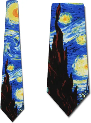 Vista 2 de Three Rooker Corbatas de noche estrellada Art Vincent van Gogh