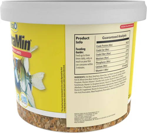 Vista 2 de TetraMin Alimento en escamas tropicales nutricionalmente equilibrado para peces tropicales, 4.52 libras Complete Daily Diet For Top-And-Mid