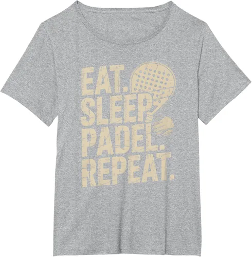 Vista 97 de Camiseta Eat Sleep Padel Repeat Padel Jugador de Tenis