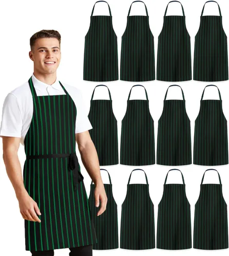 Vista 7 de Avalon Kitchen Aprons for Men - 100% Polyester Chef Apron Women with Extra Long Ties - Cooking Aprons for Women & Mens Apron