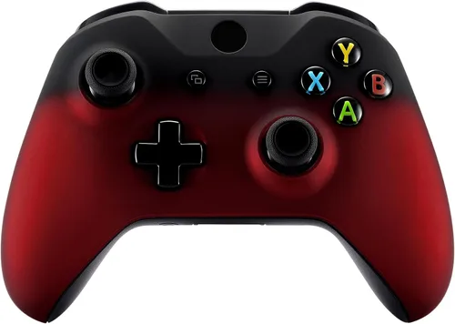 Vista 4 de eXtremeRate Piezas de repuesto de placa frontal de carcasa frontal de tacto suave con panel de rieles laterales para controlador Xbox One X y One S