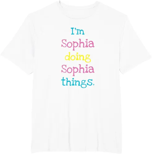 Vista 55 de Sophia - Camiseta con texto personalizado para niñas