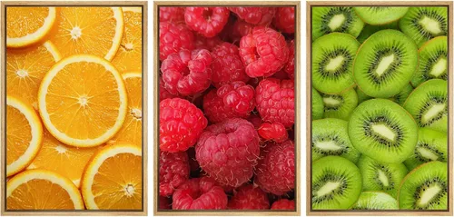 Vista 121 de wall26 Lienzo enmarcado para pared, juego de arte de hierbas, verduras y condimentos en madera, alimentos, fotografía cultural, realismo, paisaje