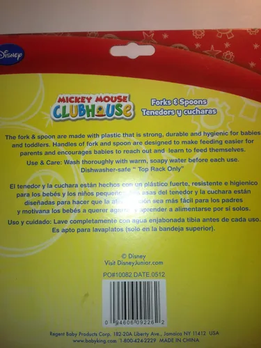 Vista 3 de Mickey Mouse - Juego de tenedor y cuchara de seis piezas