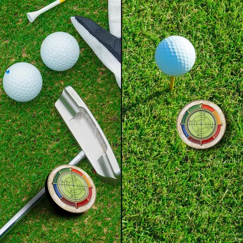Vista 7 de Ddaowanx Lector verde de golf, marcador de pelota de golf con burbuja horizontal de alta precisión, herramienta de accesorios de golf Putt Aid