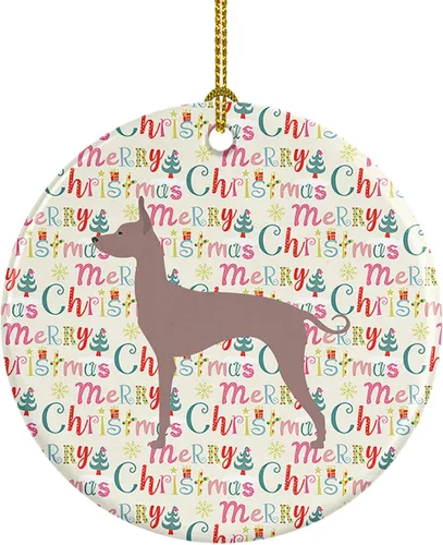 Vista 75 de Caroline's Treasures Affenpinscher - Adorno de cerámica con texto en inglés "Merry Christmas", multicolor para colgar en el árbol de Navidad
