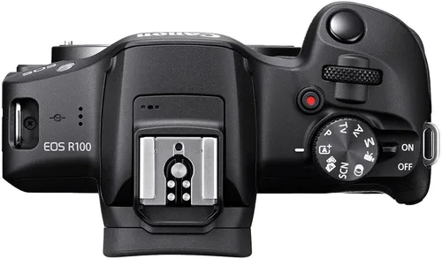 Vista 4 de Canon Cámara sin espejo EOS R100 (6052C002) + software Corel + bolsa + 2 tarjetas de 64 GB + 2 baterías LPE17 + cargador + luz LED + lector