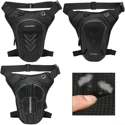 Vista 4 de Bolsa de pierna de motocicleta PVC resistente al agua 10.2 in Negro