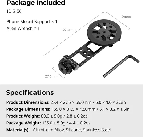 Vista 6 de SMALLRIG 5156 - Soporte magnético de metal para teléfono con zapata fría