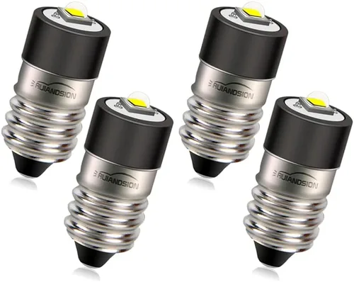 Vista 9 de Ruiandsion Bombillas LED E10 de 1 a 9 V con indicador de tornillo en miniatura para linternas, luces de trabajo de bicicleta, lámpara de microscopio