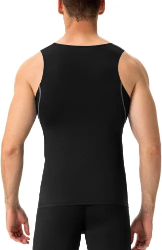 Vista 5 de Paquete de 13 camisetas sin mangas de compresión para hombres, culturismo, gimnasio, atlética, ajustadas, camisetas de entrenamiento