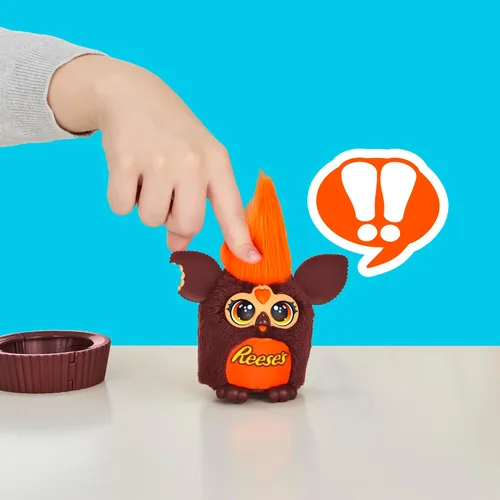 Vista 7 de FURBY Furblets REESE'S - Taza de mantequilla de maní pequeña de felpa electrónica de 3 pulgadas, juguetes de caramelo para niños de 6 años