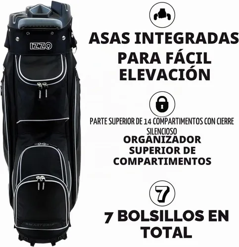 Vista 3 de Izzo Bolsa para carrito de golf Vault Negro