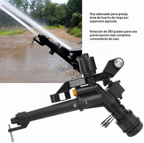 Vista 5 de Aspersor de riego, brazo oscilante de 360° y aspersor de césped de impacto, rosca hembra ajustable de 1.5 pulgadas (DN40) a 1 pulgada (DN25)