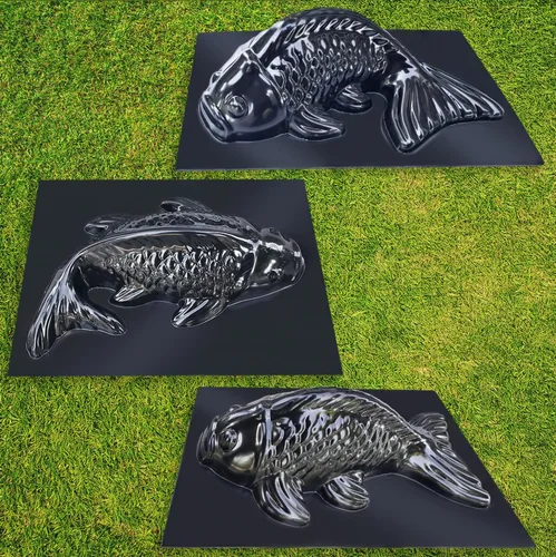 Vista 10 de Moldes de cemento para peces 3D, plástico ABS de 0.079 in, molde de hormigón a escala de pescado, decoración de piedra de pez, molde de plástico