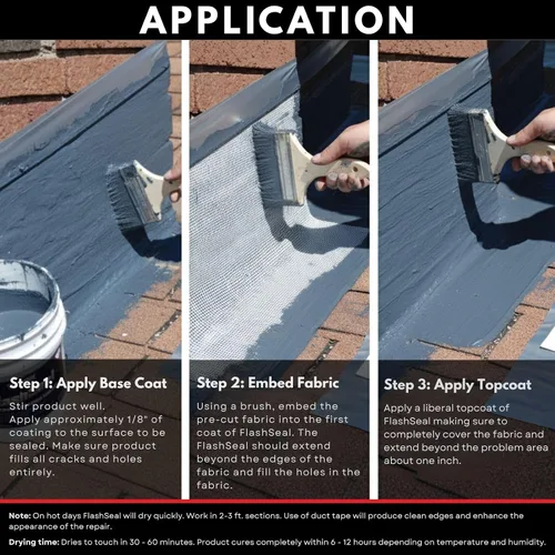 Vista 7 de ChimneySaver FlashSeal Sellador elastomérico para chimenea de techo, sellador flexible e impermeable, 1 galón (negro)