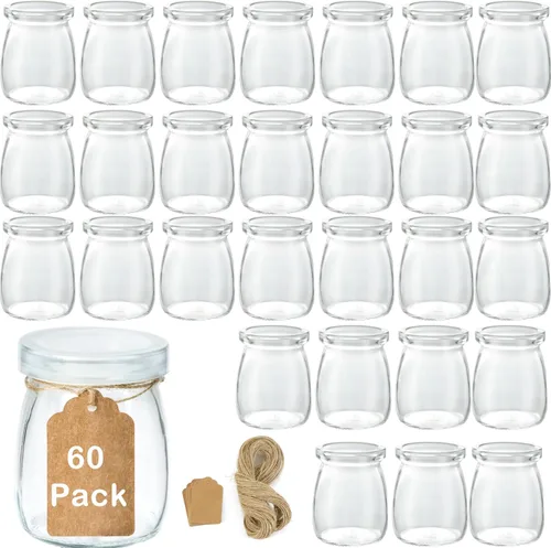 Vista 10 de Paquete de 84 mini tarros de plástico de 4 onzas con tapas para recipiente Plástico-84Pack-Negro