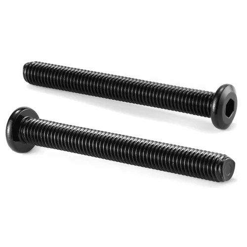 Vista 11 de M5 x 6mm 10Pcs Tornillos de cabeza plana con casquillo hexagonal, 304 Acero inoxidable 18-8, rosca completa, óxido negro de SG TZH