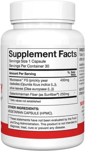Vista 3 de Silver Fern Regularidad Suplemento Digestivo Cápsulas Marca 1 Bottle = 30 Capsules = 30 Day Supply - Mucosave FG