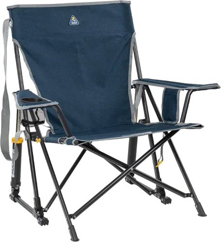 Vista 13 de GCI Outdoor - Mecedora plegable Kickback con portavasos para exteriores Gris