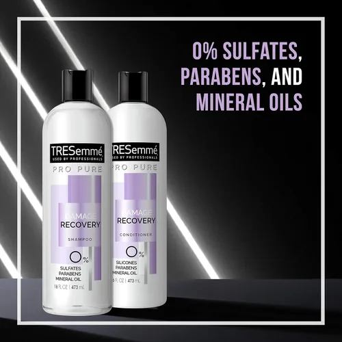 Vista 7 de TRESemmé Champú Pro Pure para recuperación de daños en el cabello dañado, sin sulfato, parabenos ni tintes, 16 onzas líquidas (paquete de 4)