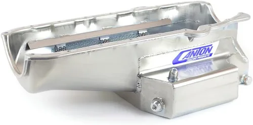 Vista 2 de Canton Racing Products "11-102 Bloque pequeño Chevy Shallow Circle Track 12" Long Sump Oil Pan