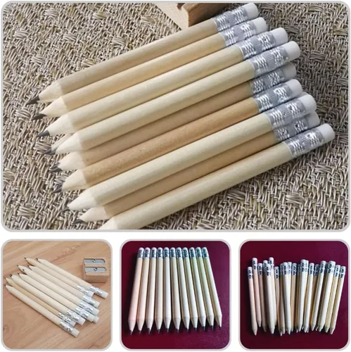 Vista 5 de Cabilock Papelería 60pcs lápiz corto lápiz grueso niño tilo mini bebé accesorios