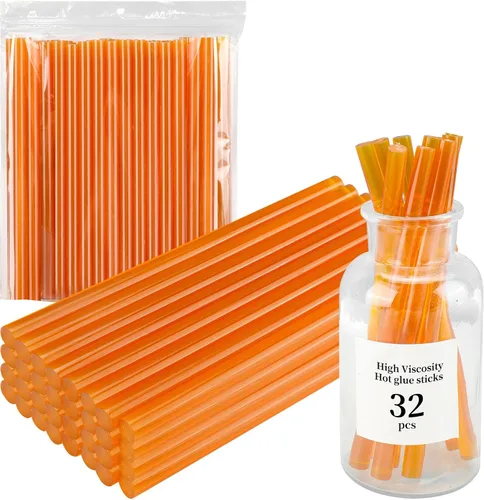 Vista 8 de MATUFF Barras de pegamento caliente tamaño completo, 0.43 pulgadas de diámetro x 8 pulgadas de largo, 52 unidades de EVA transparente de pegamento