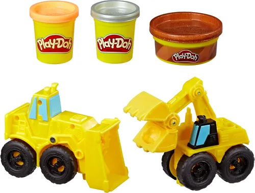 Vista 10 de Play-Doh Juego de camiones de construcción de excavadora y cargador