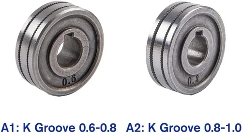 Vista 8 de MIG MAG Rodillo de alimentación de soldadura Rueda de transmisión de alambre 0.024 in 0.031 in 0.039 in Knurl K Groove para acero Aluminio Flux Cord