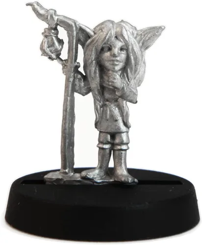 Vista 10 de Stonehaven Female Gnome Paladin Miniature - Lead-Free Pewter Figure, 28mm Scale, Unpainted, Made in USA