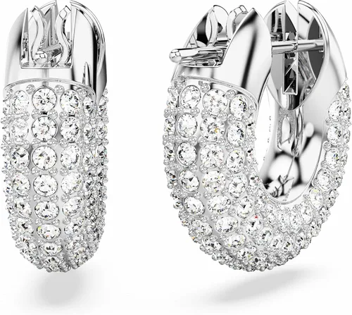 Vista 4 de Swarovski Colección de joyas de pendientes de aro con pavé de cristal Dextera