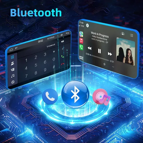 Vista 6 de 7 "con cable doble DIN coche estéreo Carplay Radio pantalla para receptores de audio de coche, Bluetooth Car Play Android Auto Touchscreen, FM