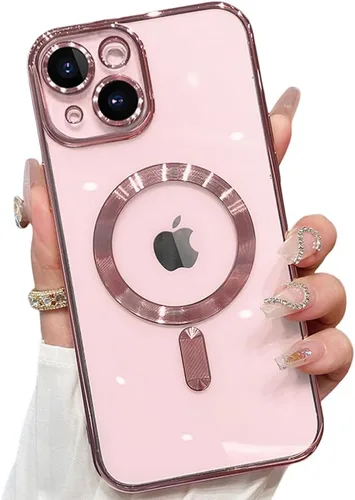 Vista 35 de Funda magnética para iPhone 12 Pro Max transparente compatible con MagSafe Funda protectora de lente de cámara integrada para iPhone 12 Pro Max