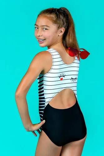 Vista 4 de Destira Leotardos de gimnasia para niñas, ojos de corazón, mallas súper suaves para mujeres y niñas con coletero a juego, gimnasia, baile