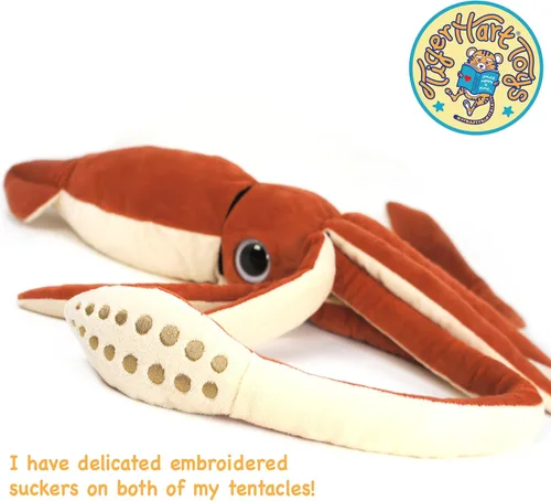 Vista 2 de TigerHart Shubert The Squid - Calamar de peluche grande de 35 pulgadas