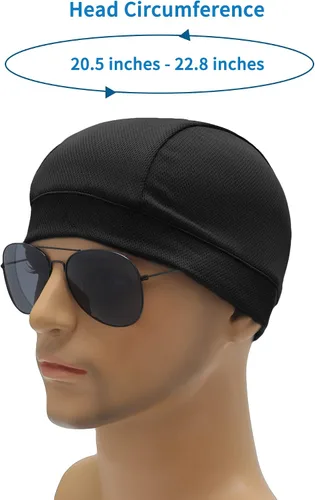 Vista 5 de ZLYC Casco que absorbe el sudor, gorro de calavera para hombres y mujeres, gorro de ciclismo para correr