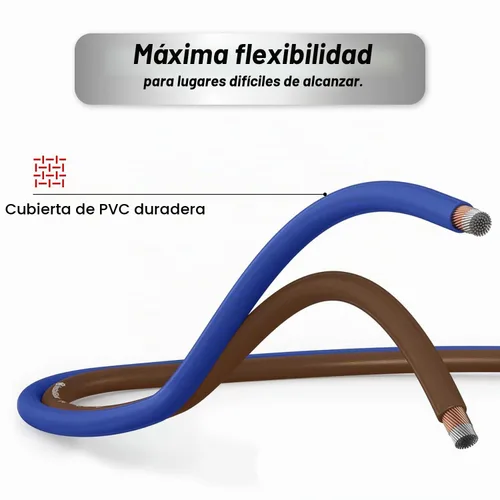 Vista 5 de InstallGear - Cable de altavoz de calibre 14, cable de 100 pies, 14 AWG Azul/Negro