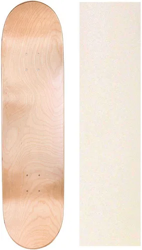 Vista 2 de Cal 7 Cubierta de patineta en blanco con cinta de agarre