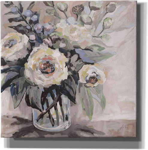 Vista 6 de Epic Graffiti 'Delighted Greige' de Jeanette Vertentes, lienzo decorativo para pared, 12.0 x 12.0 in