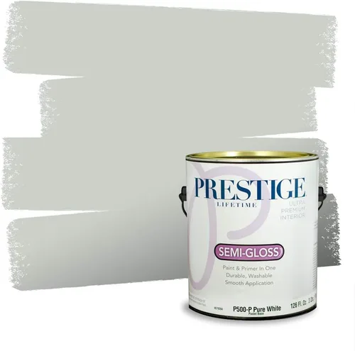 Vista 255 de Prestige Paints - Pintura exterior e imprimación en uno, 1 galón, plano, compatibilidad comparable con el color menta «Whipped Mint» de Behr