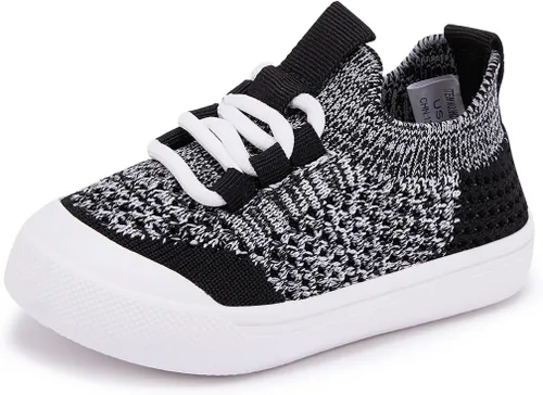 Vista 4 de BMCiTYBM Zapatos de bebé para niño y niña, zapatillas infantiles antideslizantes para primeros pasos, 6, 9, 12, 18, 24 meses