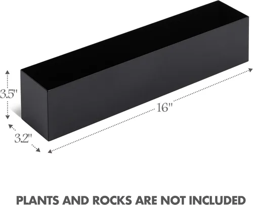 Vista 2 de Caja rectangular moderna de acero inoxidable para plantas