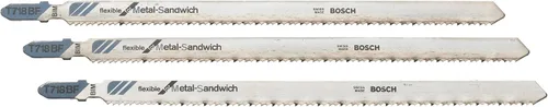 Vista 30 de Bosch T118EF100 100 piezas 3-5/8 pulgadas 11-18 TPI flexible para hojas de sierra caladora de metal con vástago en T