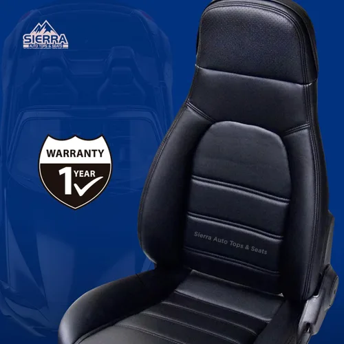 Vista 6 de Mazda Miata kit de funda para asiento delantero estándar 1990-1996 negro, piel de imitación