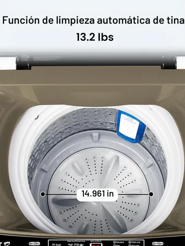 Vista 7 de KRIB BLING Lavadora portátil completamente automática de 17.7 libras, lavadora compacta con pantalla LED, descarga de drenaje, 10 programas