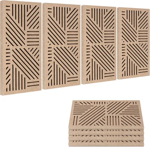 Vista 10 de BUBOS Paquete de 4 paneles acústicos engrosados, 23.6'' x 11.8'' paneles de pared acústicos autoadhesivos absorbentes de sonido con cavidad