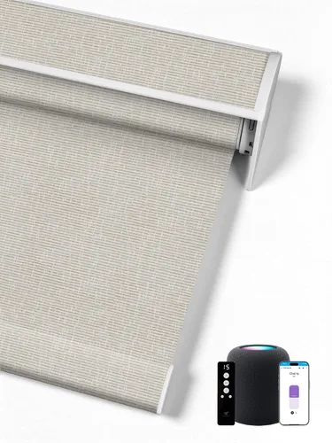 Vista 35 de SmartWings Persianas Enrollables Inteligentes Motorizadas con Filtro de Luz, Persianas Eléctricas con Control Remoto para Ventanas Compatibles